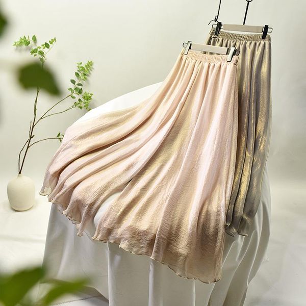 

women's pants & capris elastic waist loose wide leg, Black;white