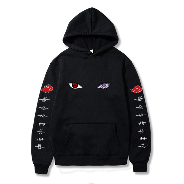 

men's hoodies & sweatshirts sweatshirt akatsuki cloud symbols print japan anime streetwear men women oversized pullover harajuku person, Black