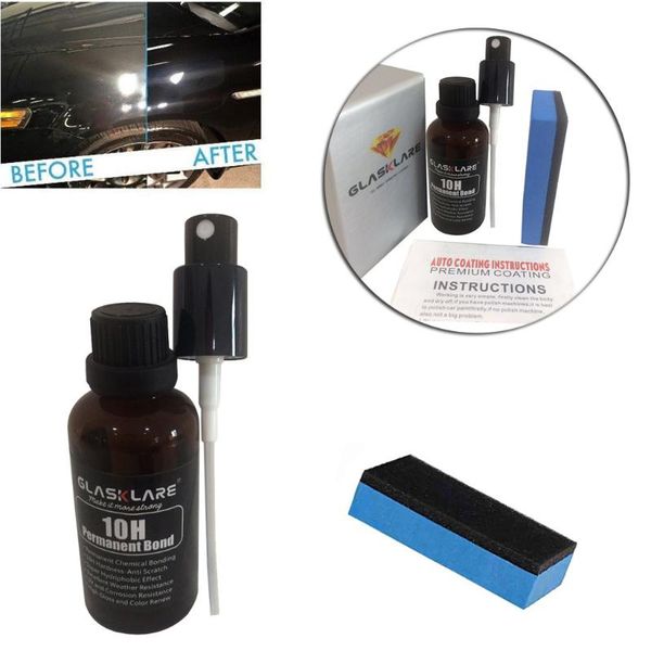 

car cleaning tools 10h 50ml oxidation liquid ceramic coat hydrophobic glass coating spray set anti-scratch polish paint care
