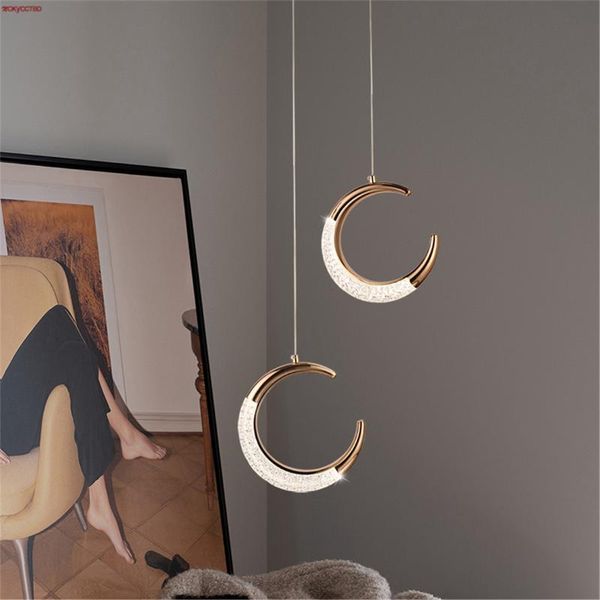 

pendant lamps nordic ins moon led lights luxury living room sofa hanging lamp el bedside decoration suspension luminaire design