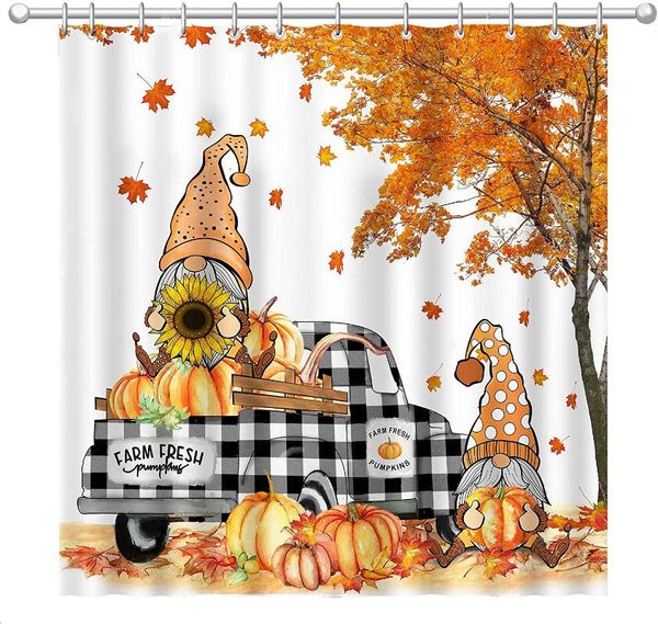 

shower curtains curtain pumpkin with autumn curtains, farmhouse bathroom decor, fall leaves
