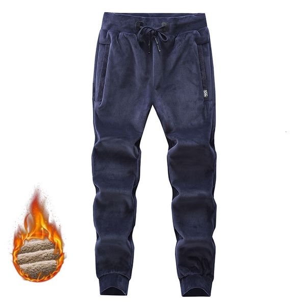 

2021 new warm winter wool manly fashion outdoor jogging veet casual male pants plus size 8xl sweatpants ry0w, Black