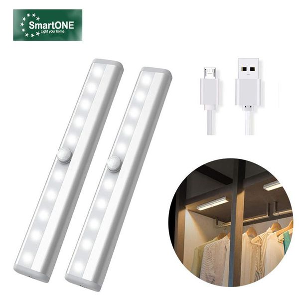 

new led closet light 6/10 led under cabinet motion sensor light recaharge/battery powered for closet hallway stairway night lamp