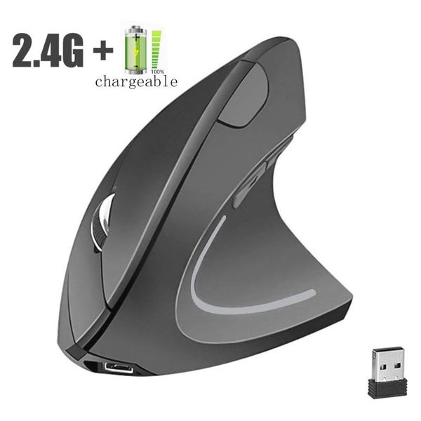 

mice rechargeable vertical 2.4g fifth generation right hand wireless mouse fine workmanship comfortable texture ergonomic design