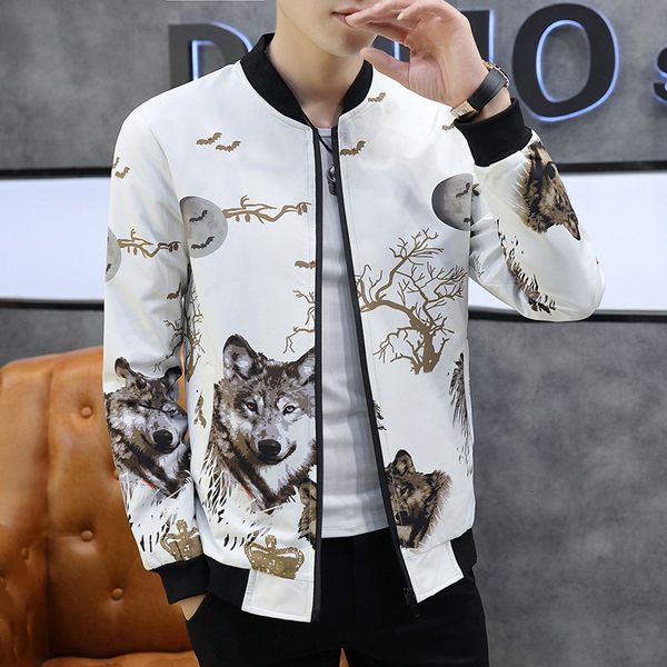 

new large spring and autumn simple casual men's printed jacket fashion, Black;brown