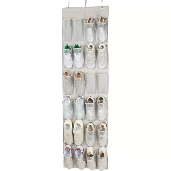 

clothing & wardrobe storage 24 pairs large over door shoe organiser
