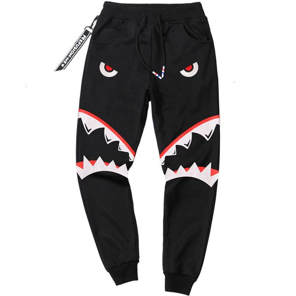 

2021 new sweatpants sell cotton total lightweight elastic waist standard male pants printed military f4s7, Black