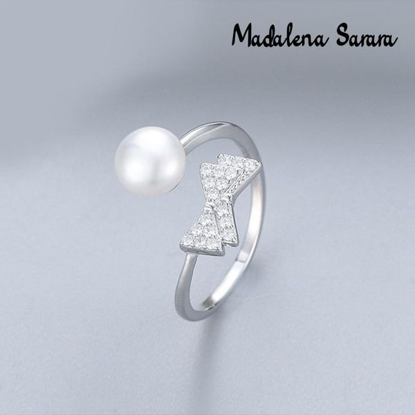 

cluster rings madalena sarara 9-10mm freshwater pearl s925 sterling silver fashion ring customizable md-sp1003, Golden;silver