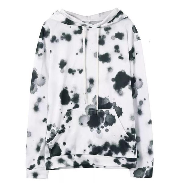

ewq]hoodies women autumn 2021 tie dye long sleeve hooded harajuku streetwear hoodie hoodies sweatshirts women pullovers clothes, Black