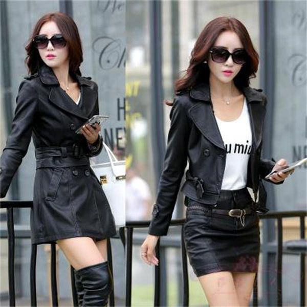 

spring and in autumn new section of the women's fashionable leather ladies 22z9, Black