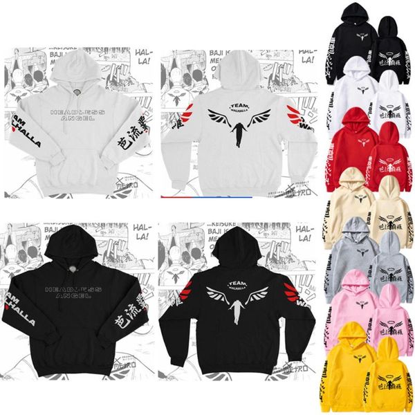 

men's hoodies & sweatshirts tokyo revengers hoodie teen hooded sweatshirt cool hip hop streetwear 2021 autumn winter couple cloth, Black