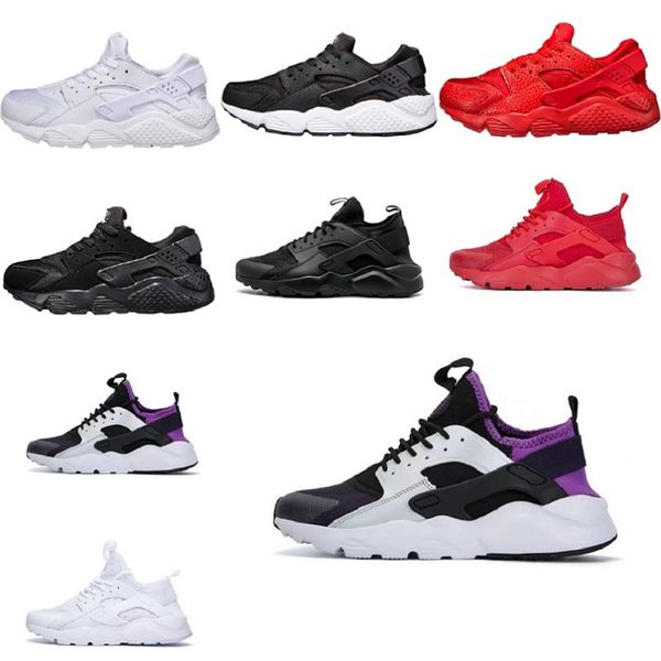 

huarache 1.0 4.0 men womens shoes black red white trainer cushion surface breathable 36-45