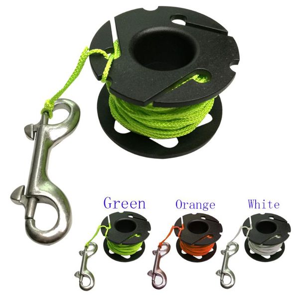 

pool & accessories 3 colors scuba diving 15m finger reel guide line snorkeling plastic wreck cave spool with double ended bolt snap