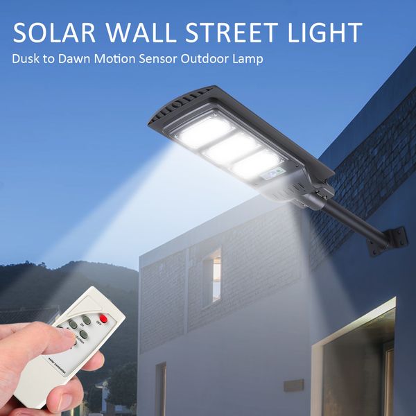 

2021 new wall put dusk street lights to dawn with motion sensor pyr remote induction of human body ip65 into the air solar lamp garden