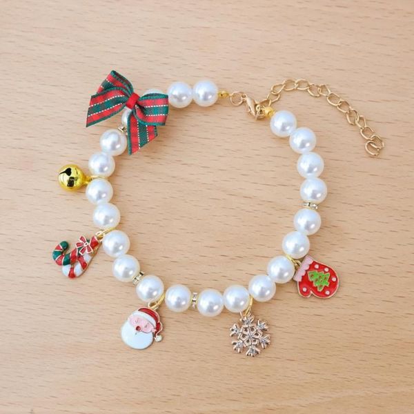 

cat collars & leads convenient decorative bowknot xmas pet collar christmas pendant decor for kitty