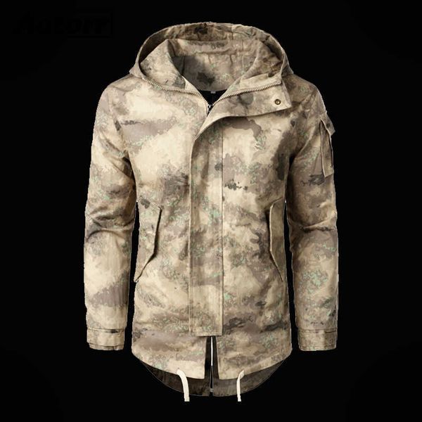 

men's jackets winter men camouflage windbreaker male mid-length hooded jacket casual pocket overcoat plus size 5xl zilb ml3d, Black;brown