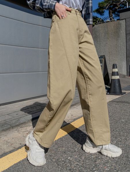 

dazy high waist slant pocket pants o9ws#, Black;white