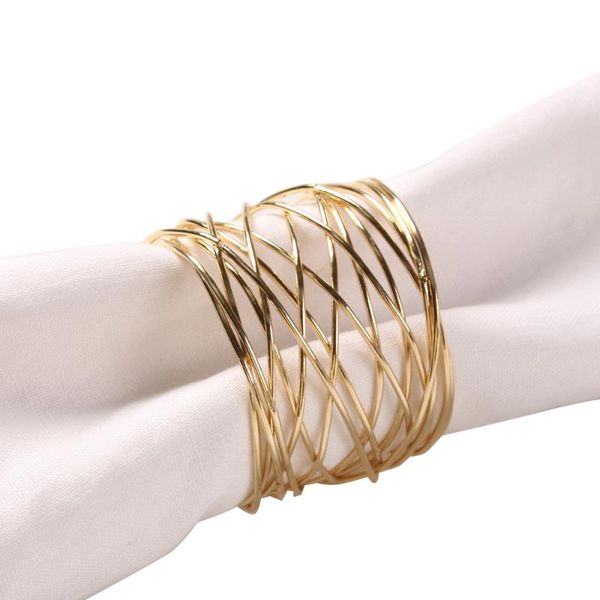 

napkin rings 6pc/set cute golden eestern towel ring holder wedding gift family banquet party decoration kitchen tableware 4cm