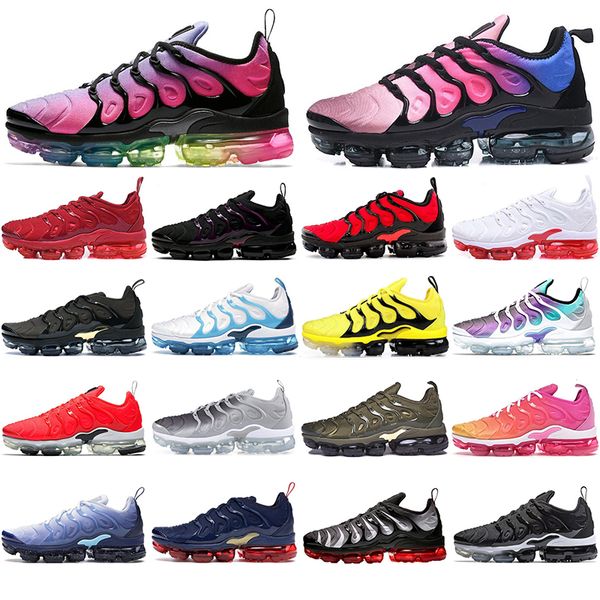 

2021 men women tn running shoes black electric green metallic gold coastal blue cargo khaki mens trainers outdoor sports sneakers 36-45