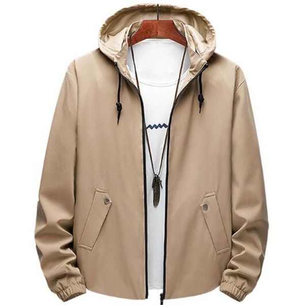 

european and american fashion casual men's jacket coat new youth hooded solid color jackets clothes, Black;brown