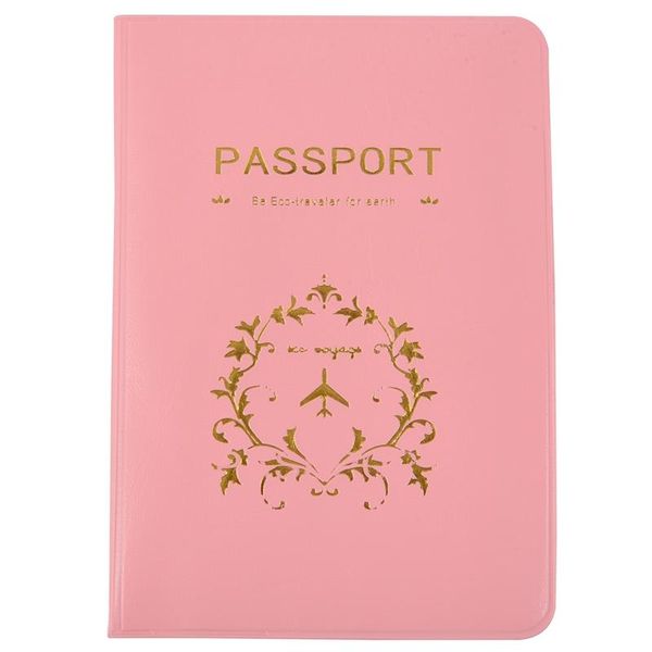 

card holders organizer case of passport wallets holder pink flower vine, Brown;gray