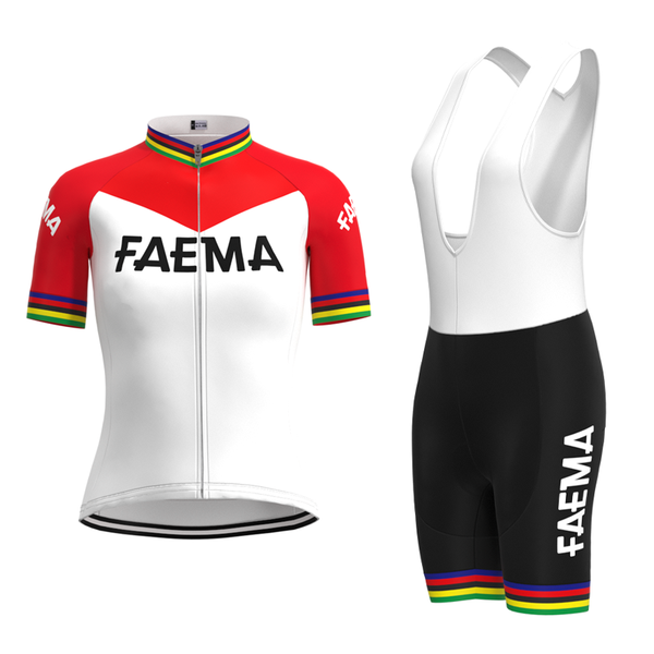 

racing sets 1969 competition faema team retro woman cycling jersey short sleeve set triathlon mtb biker mujer, Black;blue