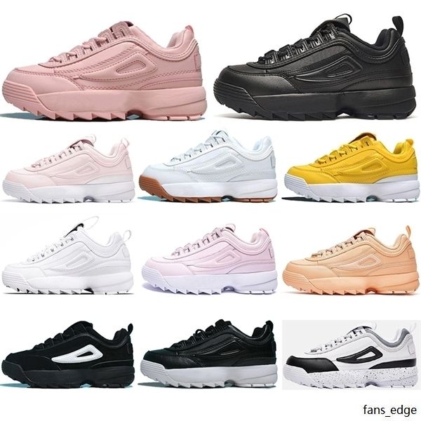 

classic women men fashion chunky running shoes soft version fl triple white all black orange woman sports mens trainers sneakers size 35-45