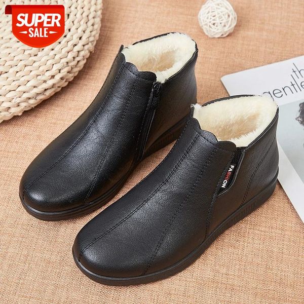 

women's winter footwear plush fur ankle boots for women retro style ladies shoes non-slip shoes fashion zapatos de mujer #8k3j, Black