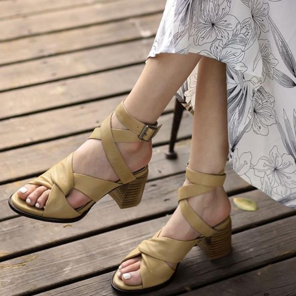 

dress shoes sarairis 2021 fashion solid office lady elegant women ankle buckle strap concise comfy sandals, Black