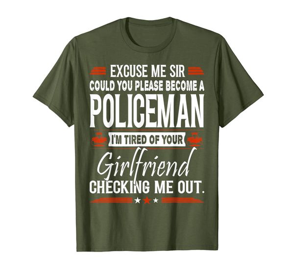 

mens excuse me sir please become policeman, White;black
