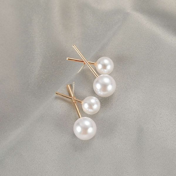 

crossed pearl earrings female sense simple net red cool small earrings