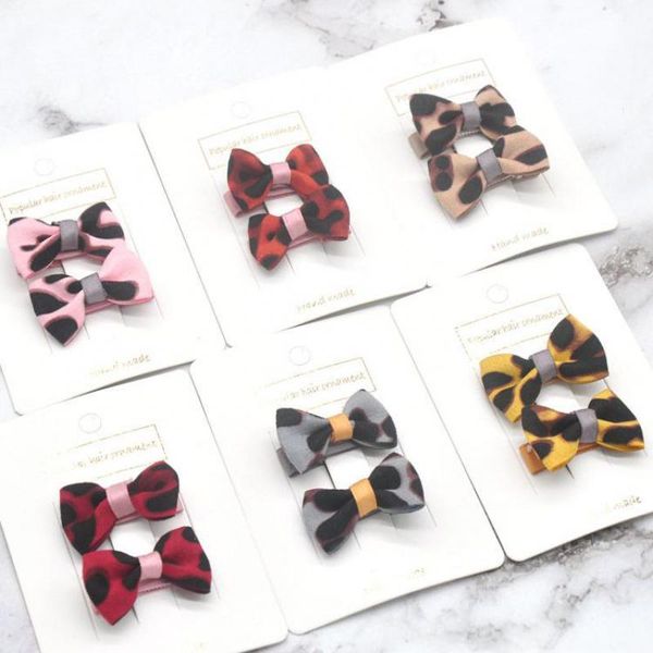 

hair accessories flannel leopard hairpin children's parent-child pattern pair clip set headdress, Slivery;white