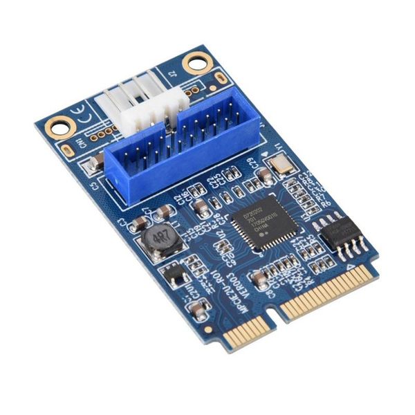 

computer cables & connectors mini pci-e to usb3.0 front 19-pin expansion card 2 port desktransfer small 4pin power