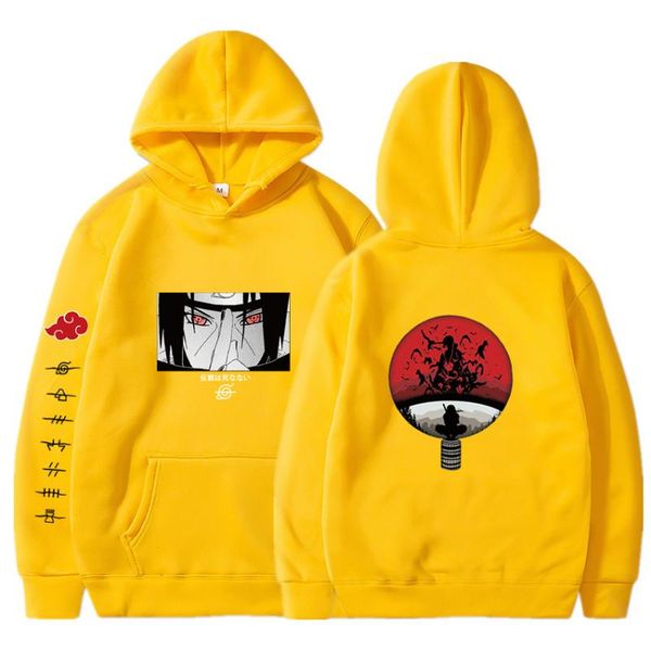 

men's hoodies & sweatshirts 2021 fashion harajuku japanese anime print pullover men women streetwear casual sweatshirt male sudad, Black