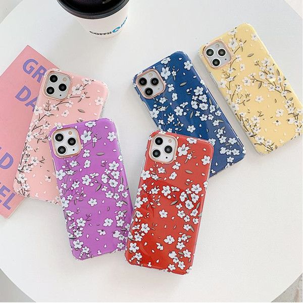 

fashion fresh broken flowers phone case for iphone 12 11 pro max xs x xr 7 8 plus se 2020 fall prevention cases cover