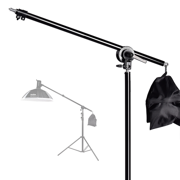 

1/4 screw long boom arm holder pgraphy lighting stand with sandbag for softbox lighting tripod extendable 70 to 133cm