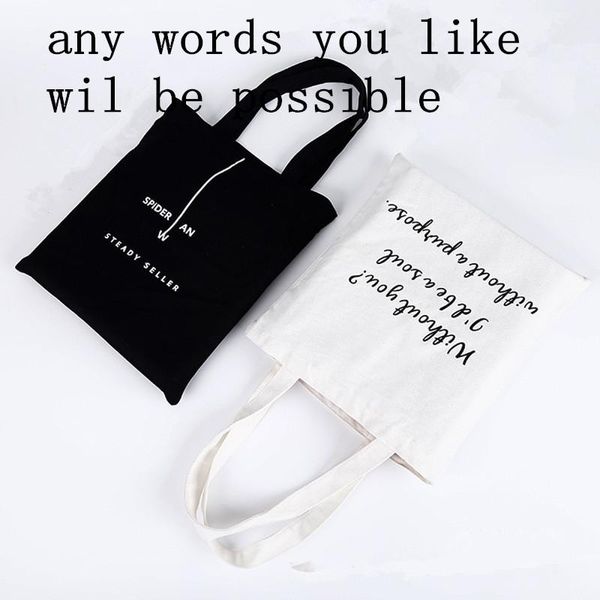 

shopping bags 100pc whole sale women bag girls life casule hand can offer your or letter image design print pravite