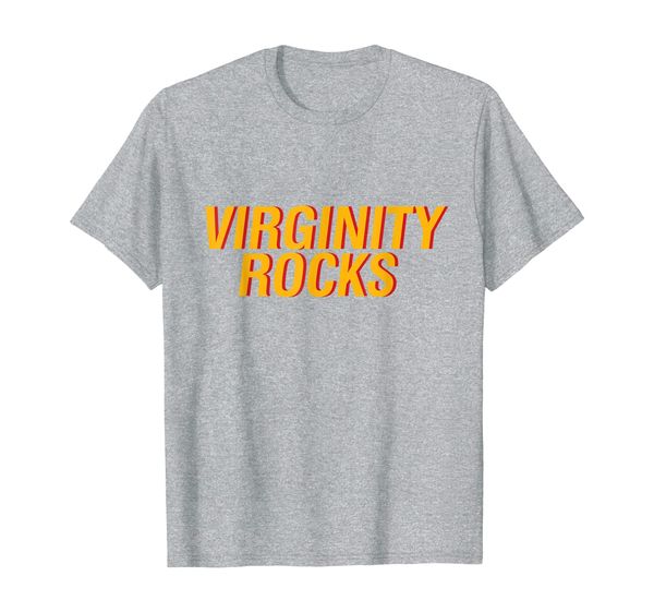 

virginity rocks t-shirt, White;black