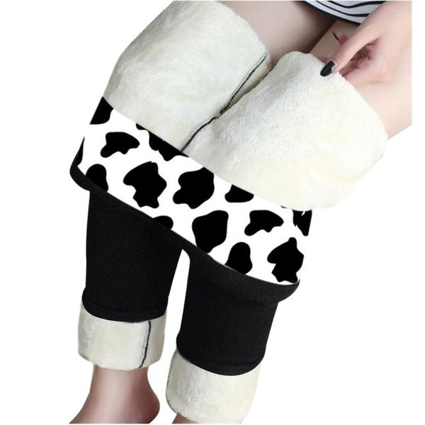 

women's leggings fashion casual women printed span ladies high waist keep warm long pants, Black