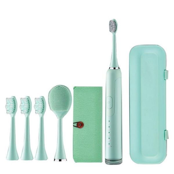 

smart electric toothbrush ipx7 2 in 1 magnetic levitation charging 90 days soft brush head