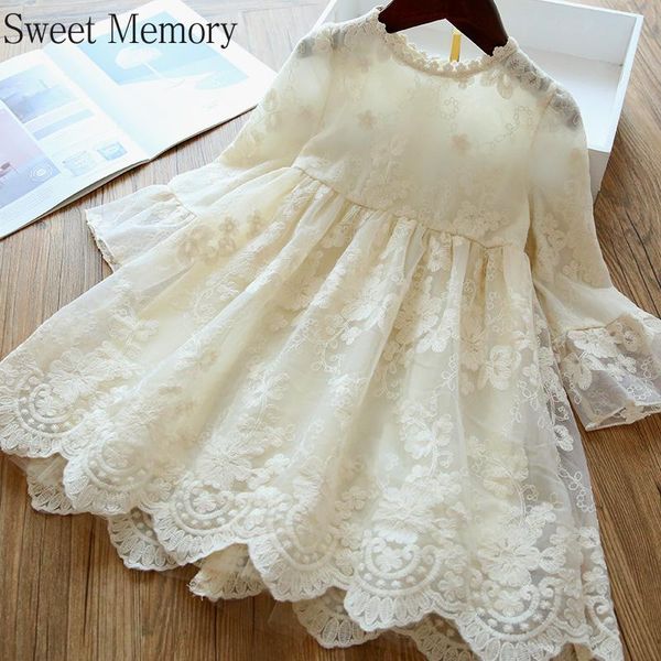 

girl's dresses fu9 white blue pink gray lace flower girl 2021 o-neck princess dress kids tiered birthday short vestido sweet memory, Red;yellow