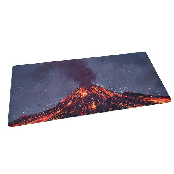 

mouse pads & wrist rests hand-painted wind volcano game esports office deskwaterproof anti-skid natural rubber pad table mat