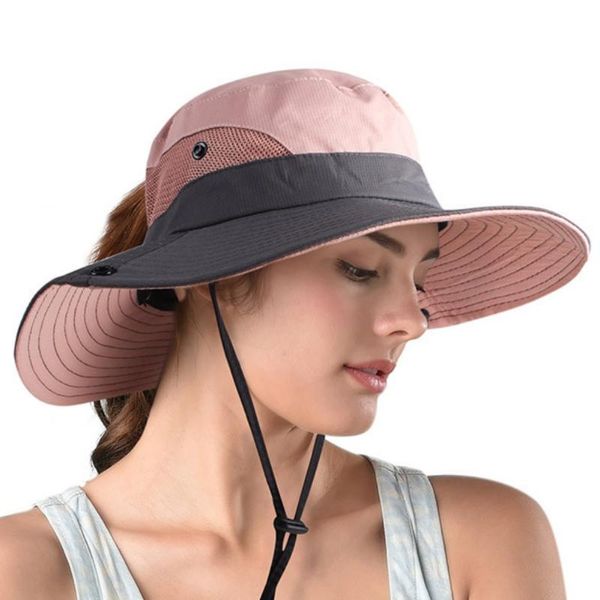 

wide brim hats men women fishing boonie hat bucket sun uv protection long large bob hiking outdoor upf 50+, Blue;gray
