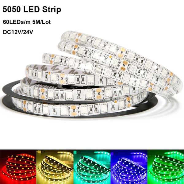 

smd dc 12v 24v led strip light 300leds 5m/lot ip65 waterproof rgbcct rgbw rgbww white warm white diode ribbon flexible