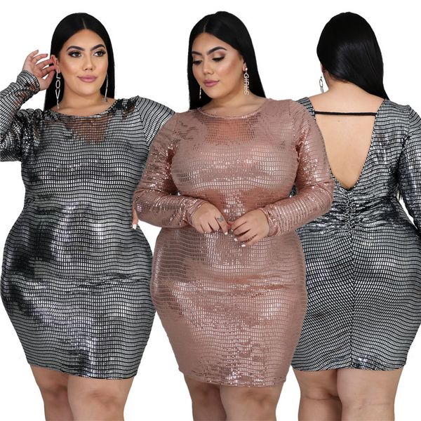 

new es for women party plus size 5xl elegant bodycon backless mini night club birthday outfit wholesale dropshipping 2021 nvz1, Black;gray