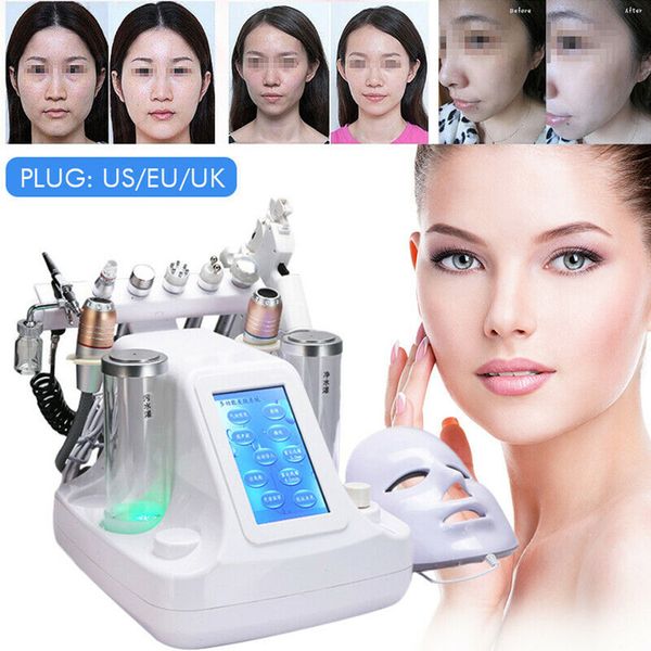 

acne treatment jet 11 in 1 hydra dermabrasion rf bio-lifting spa facial machine water oxygen hydro diamond peeling microdermabrasion, Black;white