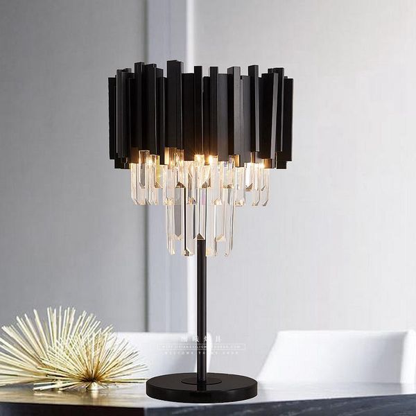 

led postmodern black golden stainless steel crystal marble table light.table lamp.desk lamp.led desk lamp for bedroom office
