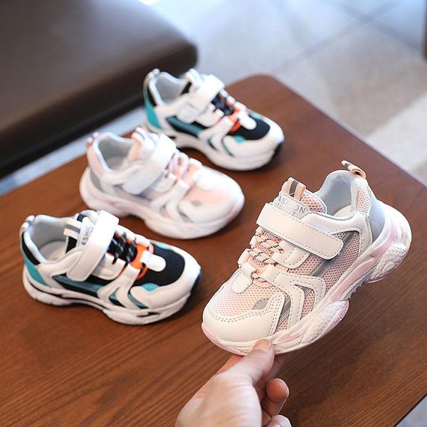 

athletic & outdoor 2021 children's sports shoes boys sneakers casual four seasons kid boy breathable soft sole trend, Black