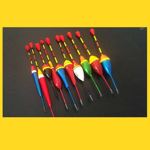 

fishing accessories 10 pieces of buoy set light pole floating mixed size color
