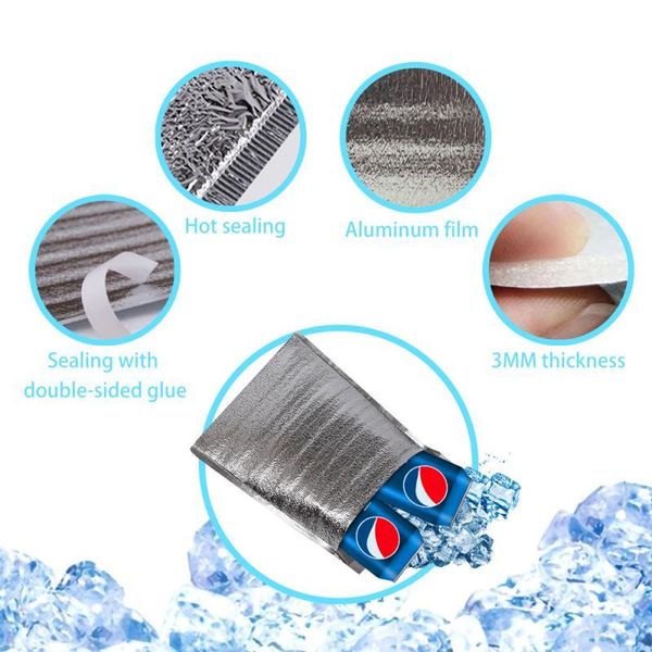 

storage bags 5/10pcs aluminum foil insulated bag ice picnic thermal cooler reusable lunch snack bento &cold pouch